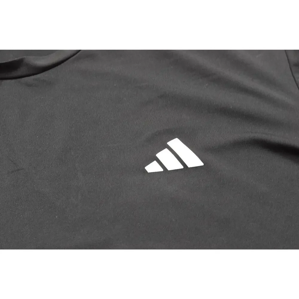 Adidas T-Shirt Mens 2XL Black Short Sleeve Performance Athletic Training Regular
